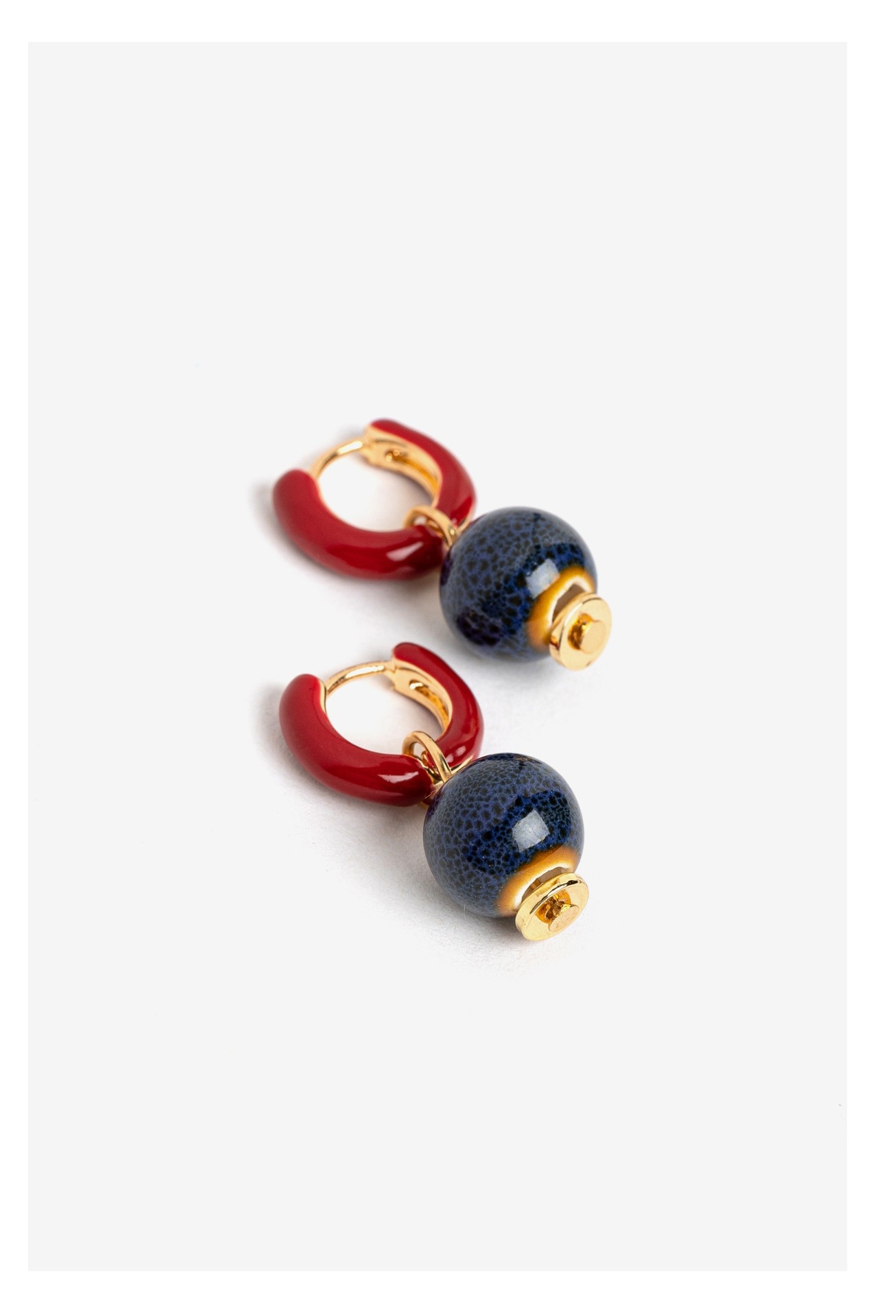 Navy Blue Drop Earrings