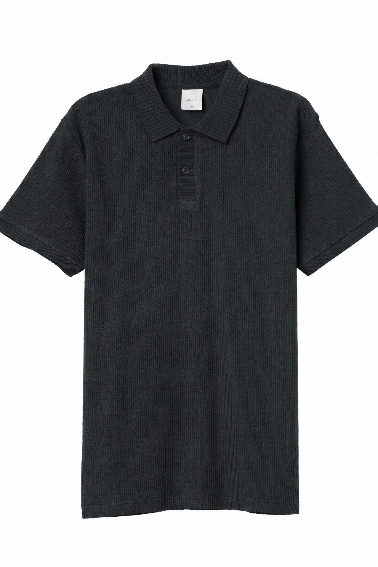 Dark Green Striped Polo