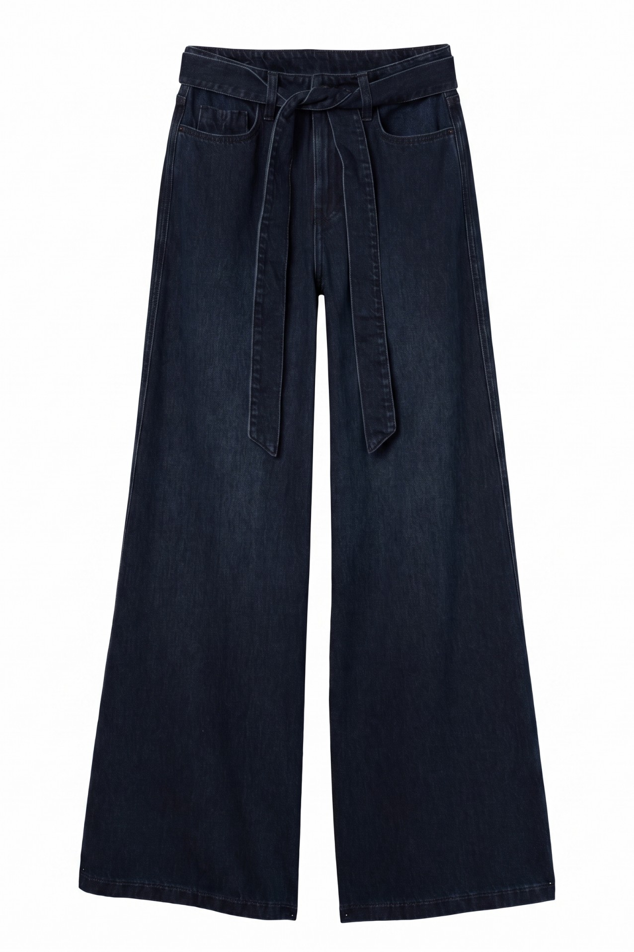 Jeans palazzo con cintur�n