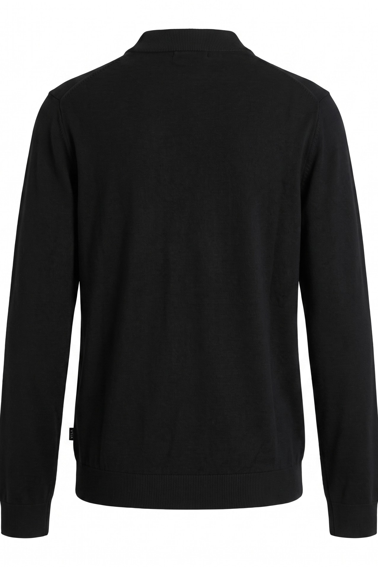 Black Regular-Fit Knit Sweater