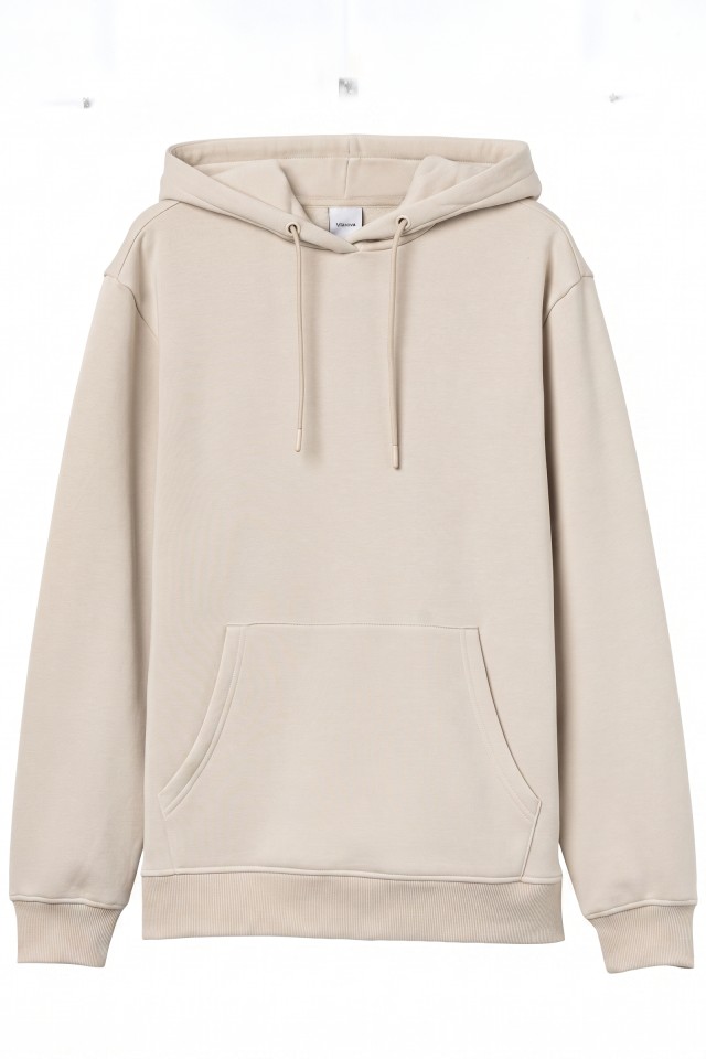 Beige Regular Fit Hoodie Beige Regular Fit Hoodie