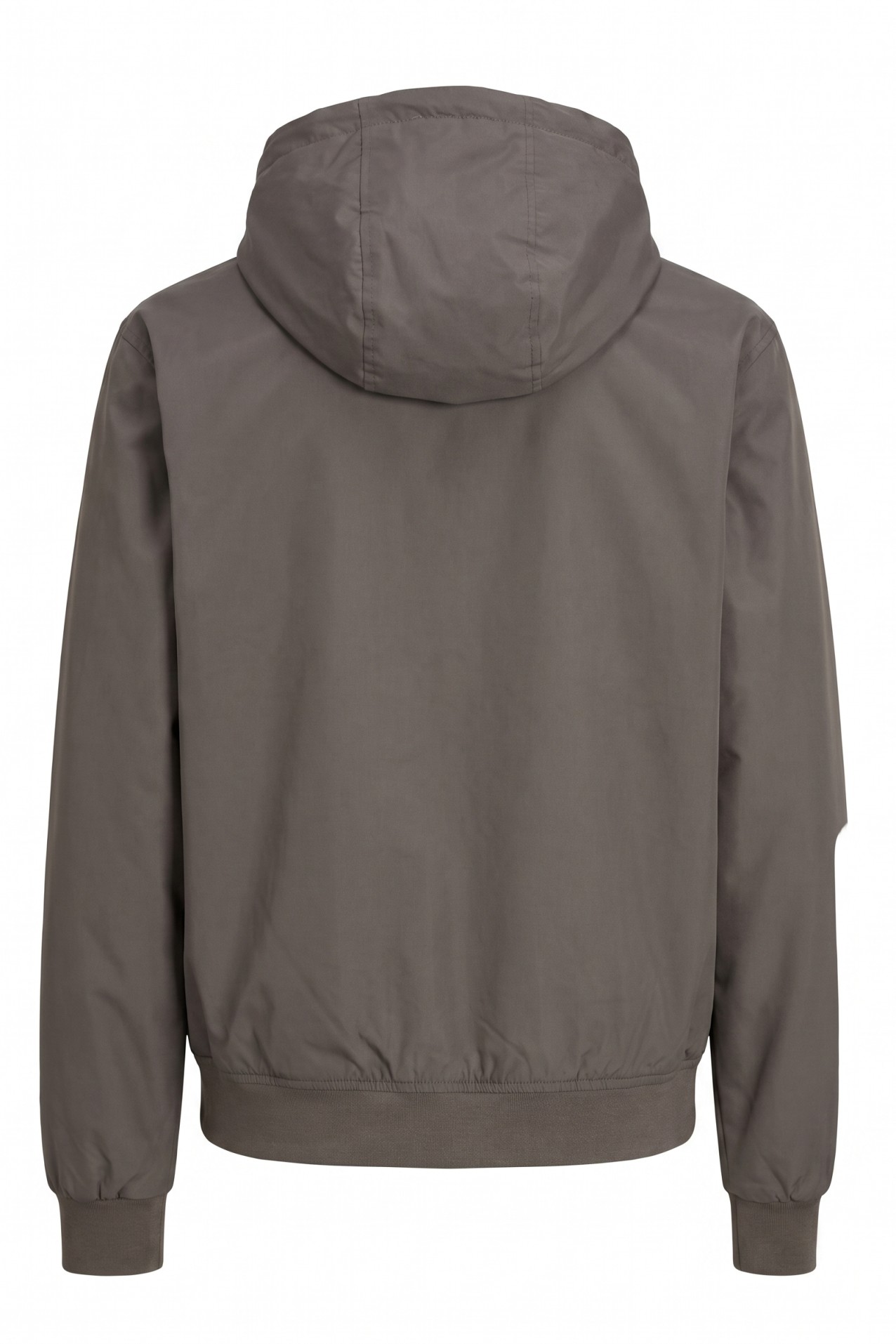 Short Taupe Hooded Jacket
