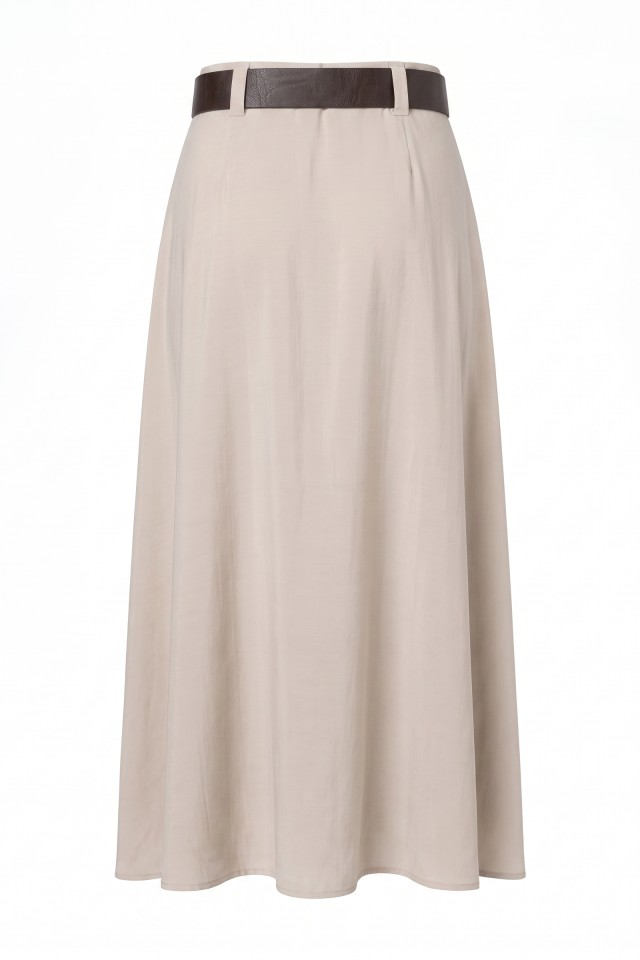 Beige Midi Skirt Pleated Beige Midi Skirt Pleated