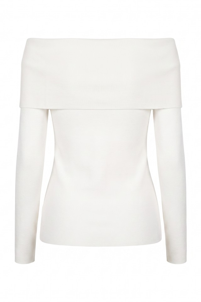 Off-Shoulder Slim Knit Sweater Off-Shoulder Slim Knit Sweater