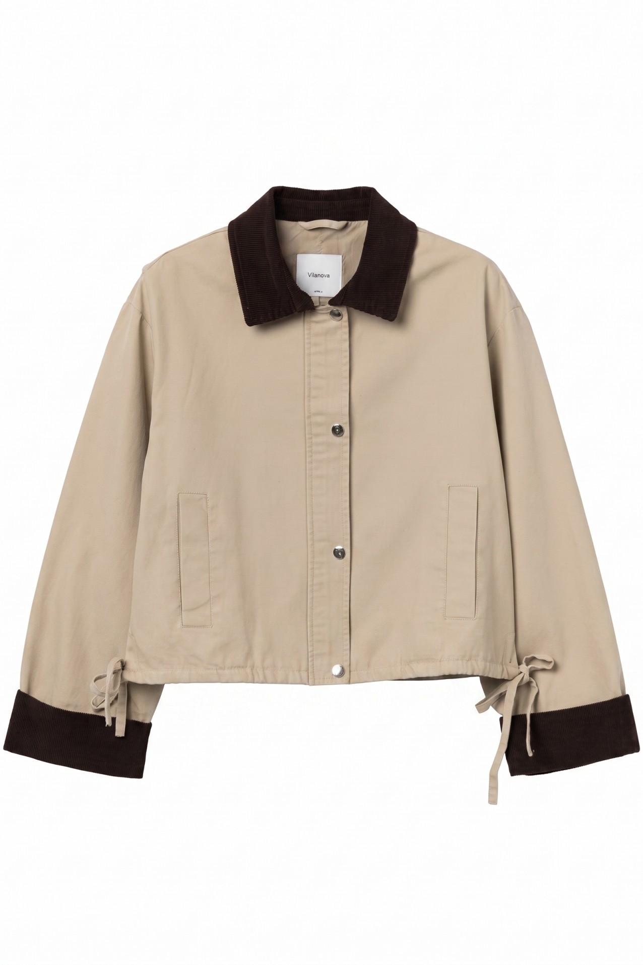 Beige Short Relaxed Jacket