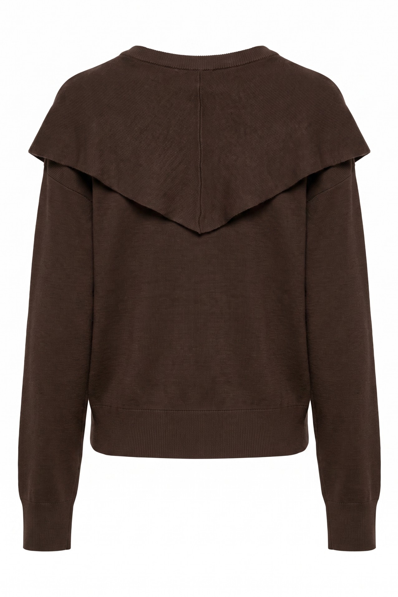 Brown Long Sleeve Knit Sweater