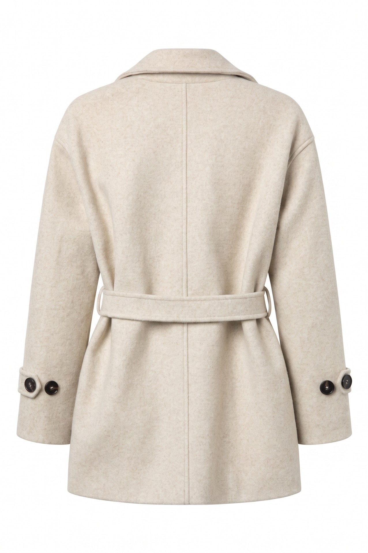 Beige Belted Coat