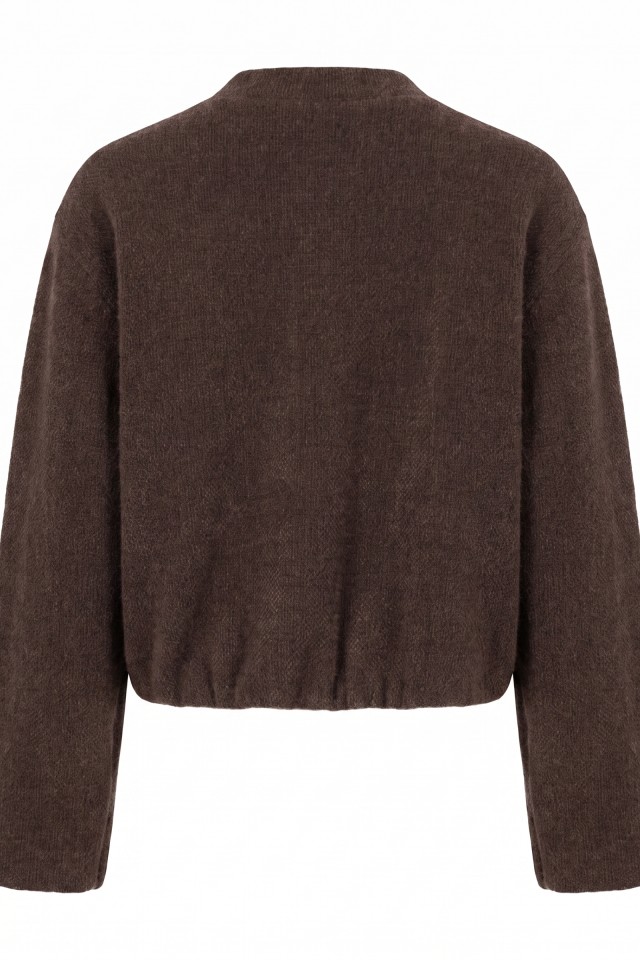 Chaqueta corta marrón relaxed Chaqueta corta marrón relaxed