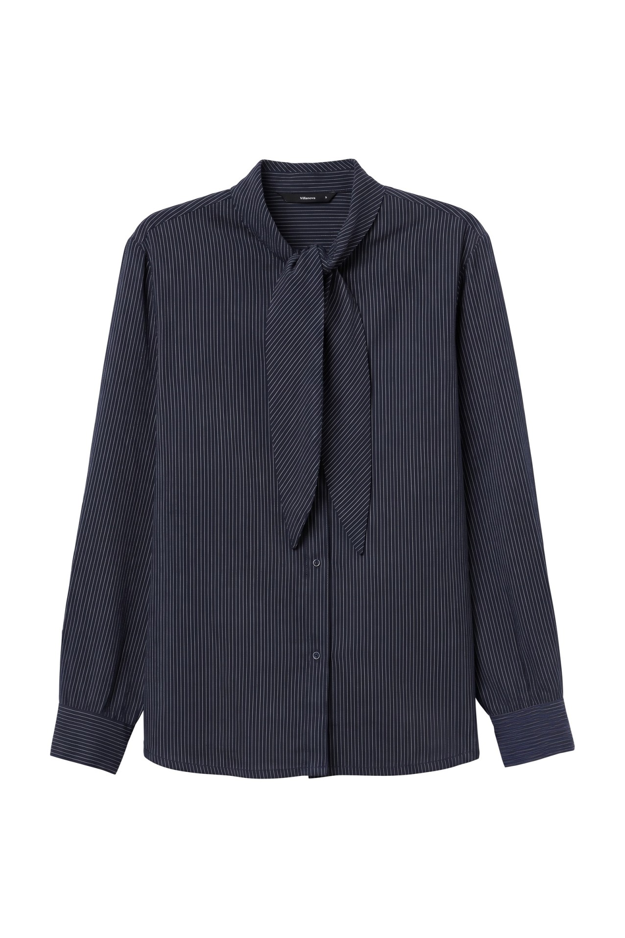 Dark Blue Striped Shirt