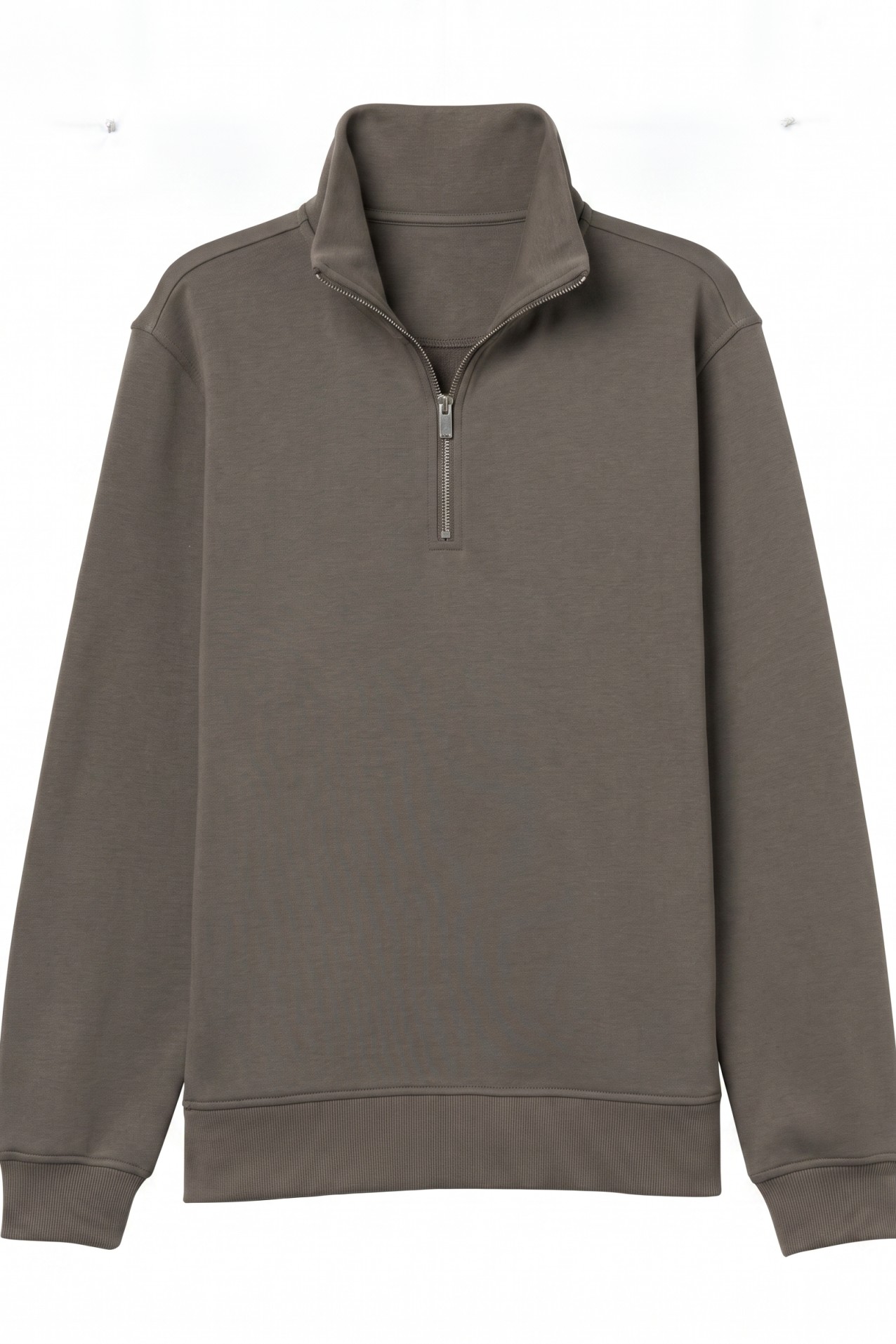 Grey-Brown Zip Sweatshirt