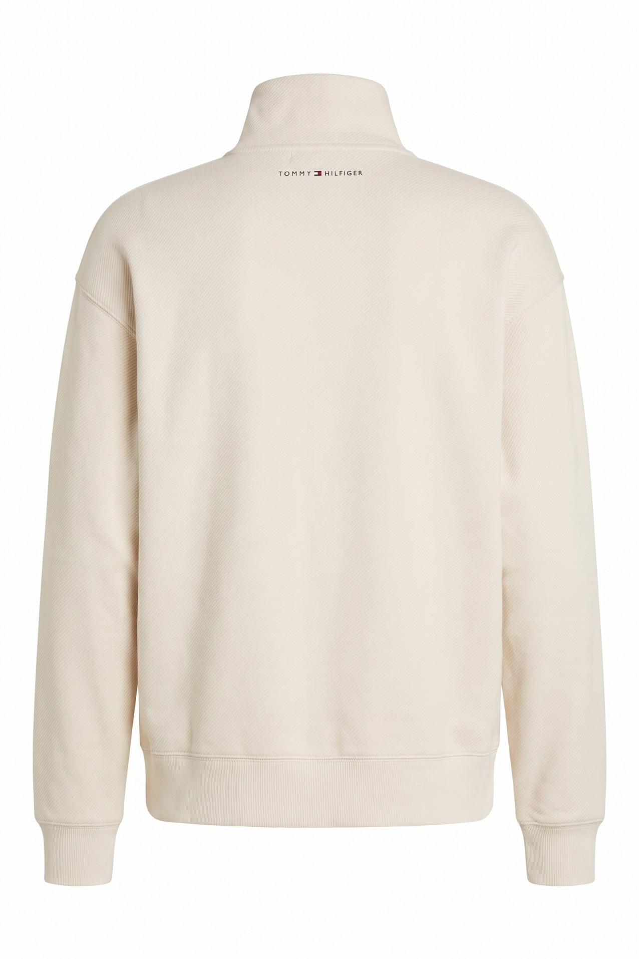 Beige Quarter-Zip Sweatshirt