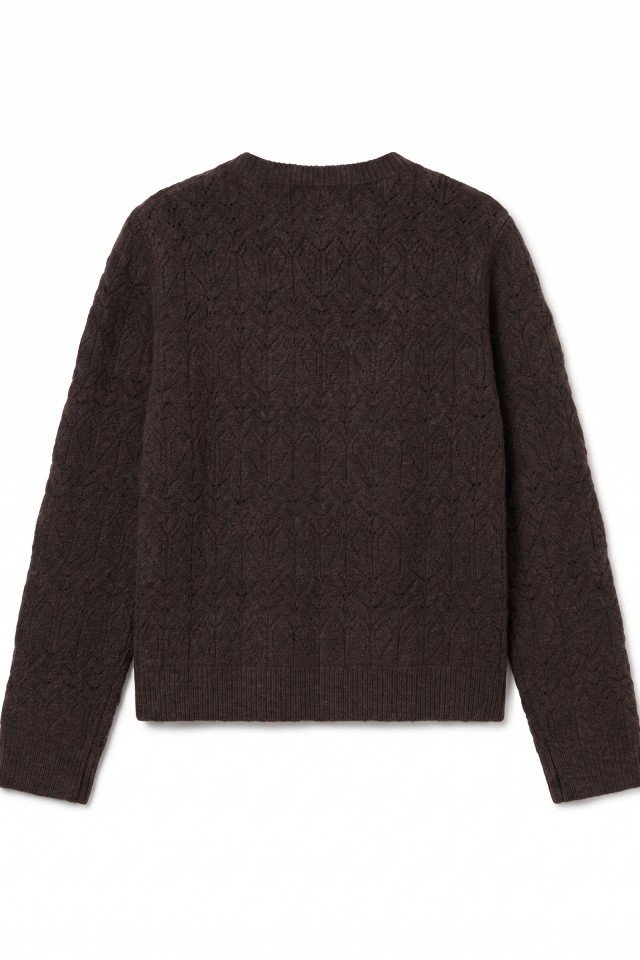 Dark Brown Textured Sweater Dark Brown Textured Sweater