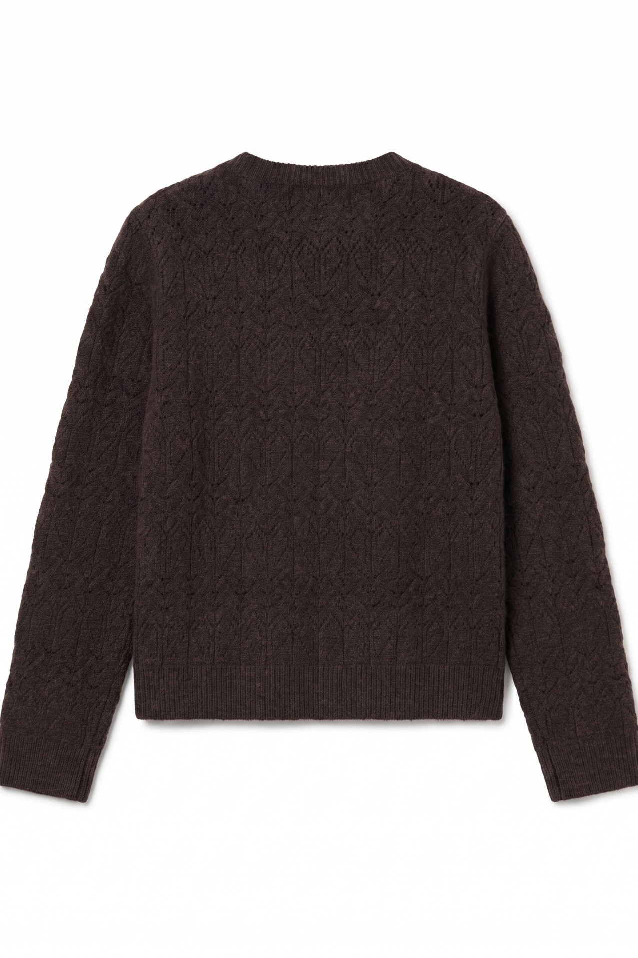 Dark Brown Textured Sweater