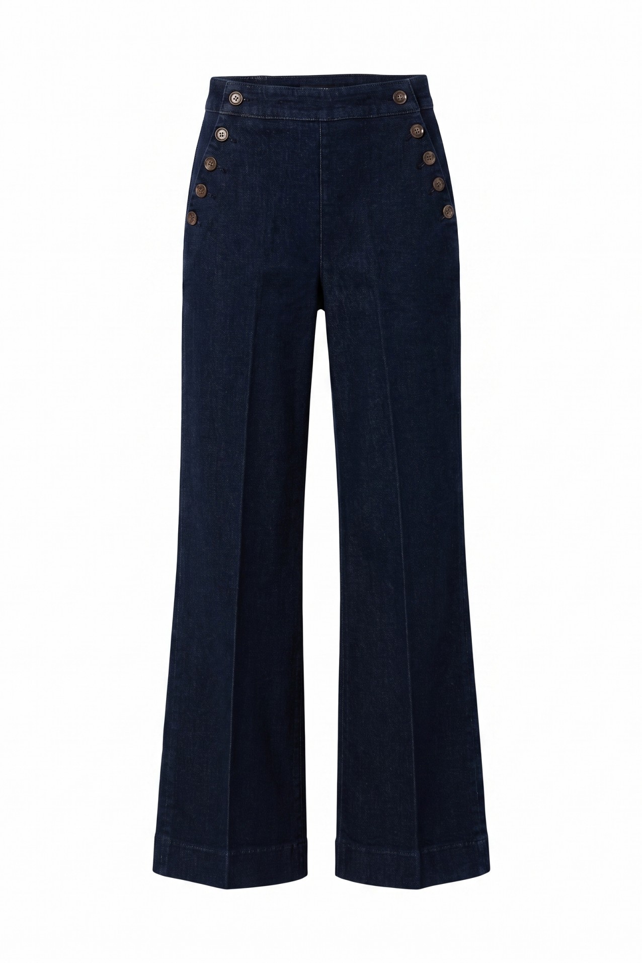 Wide Leg Button Jeans