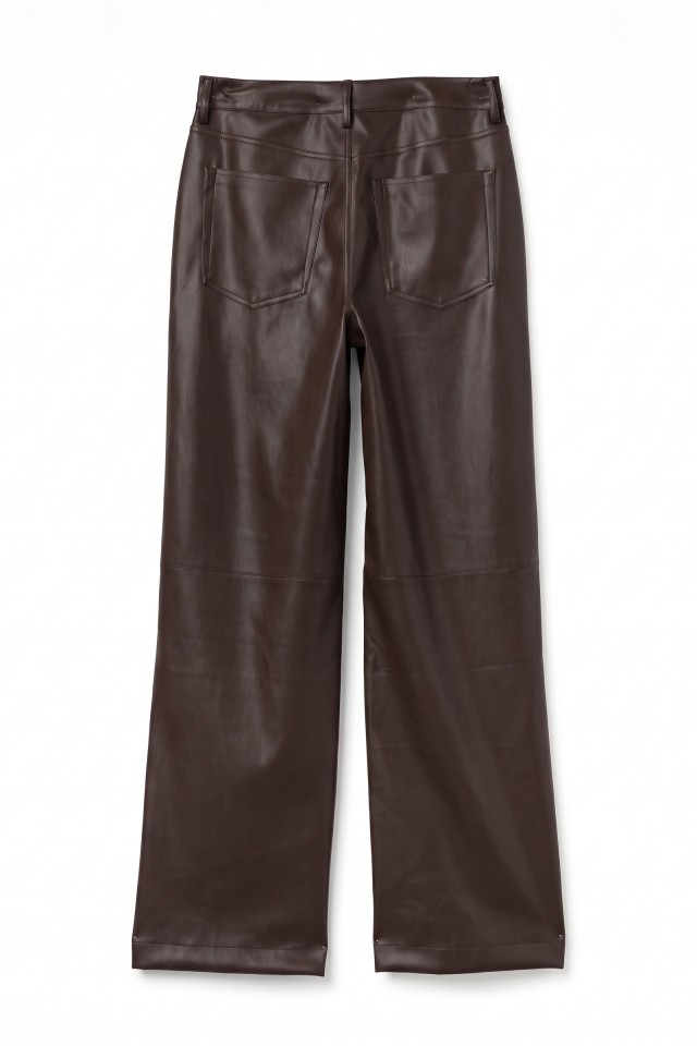 Brown Straight Wide Trousers Brown Straight Wide Trousers
