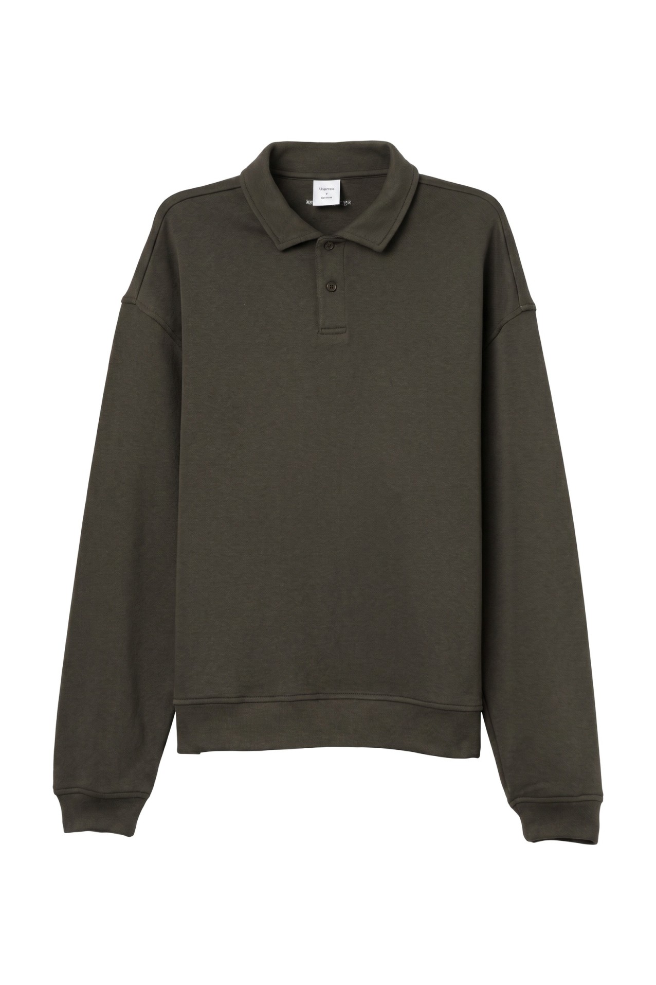 Relaxed Green Polo Sweatshirt