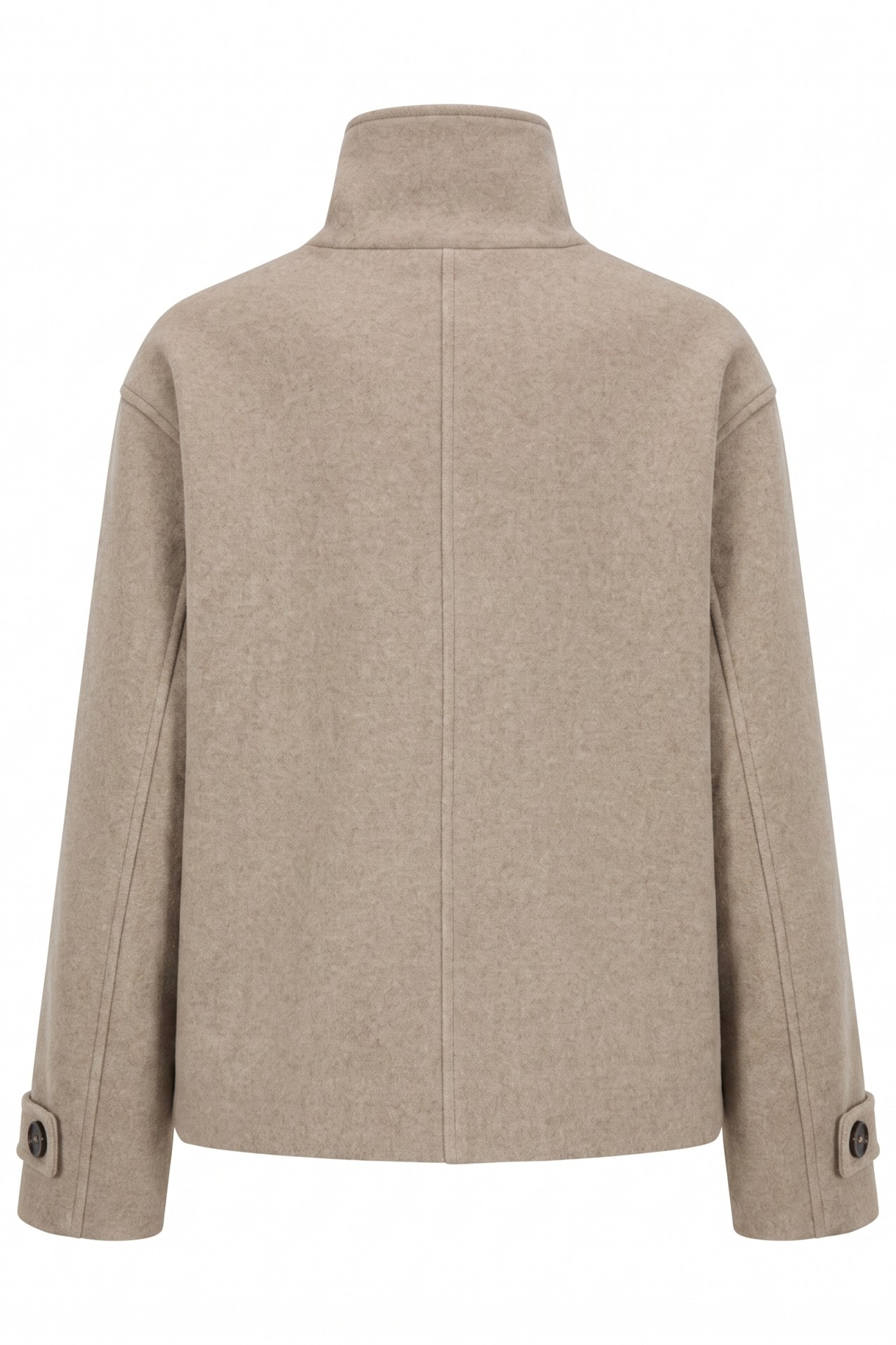 Beige Minimalist Short Jacket