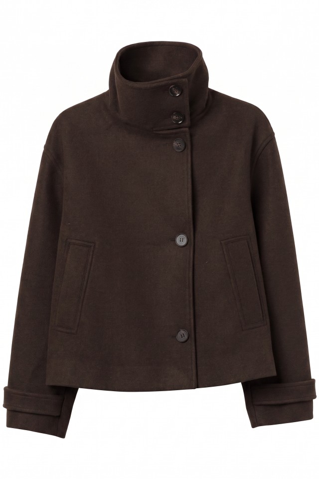 Short Brown Relaxed Jacket Short Brown Relaxed Jacket