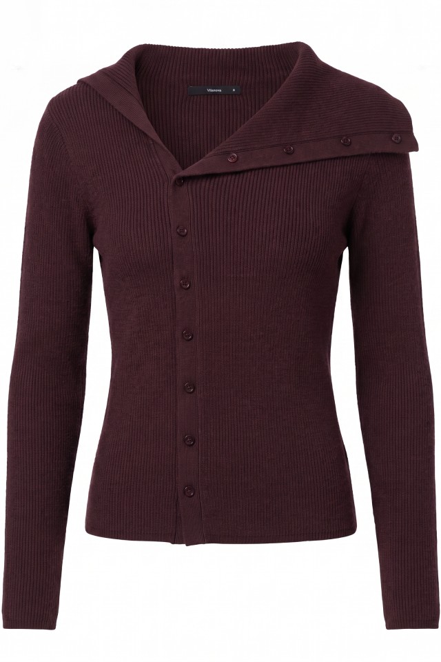 Burgundy Ribbed Knit Cardigan Burgundy Ribbed Knit Cardigan