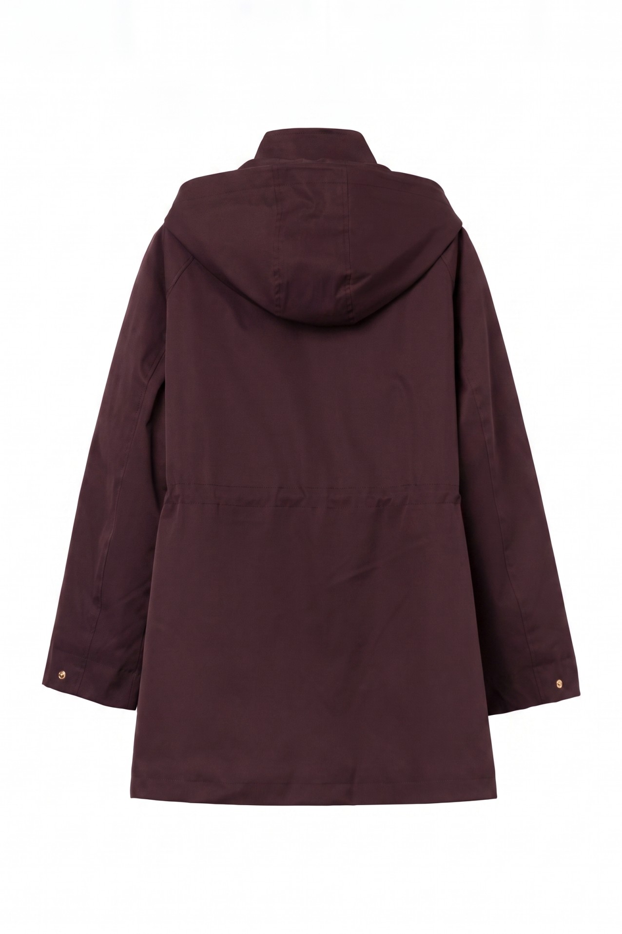 Burgundy Long Hooded Coat