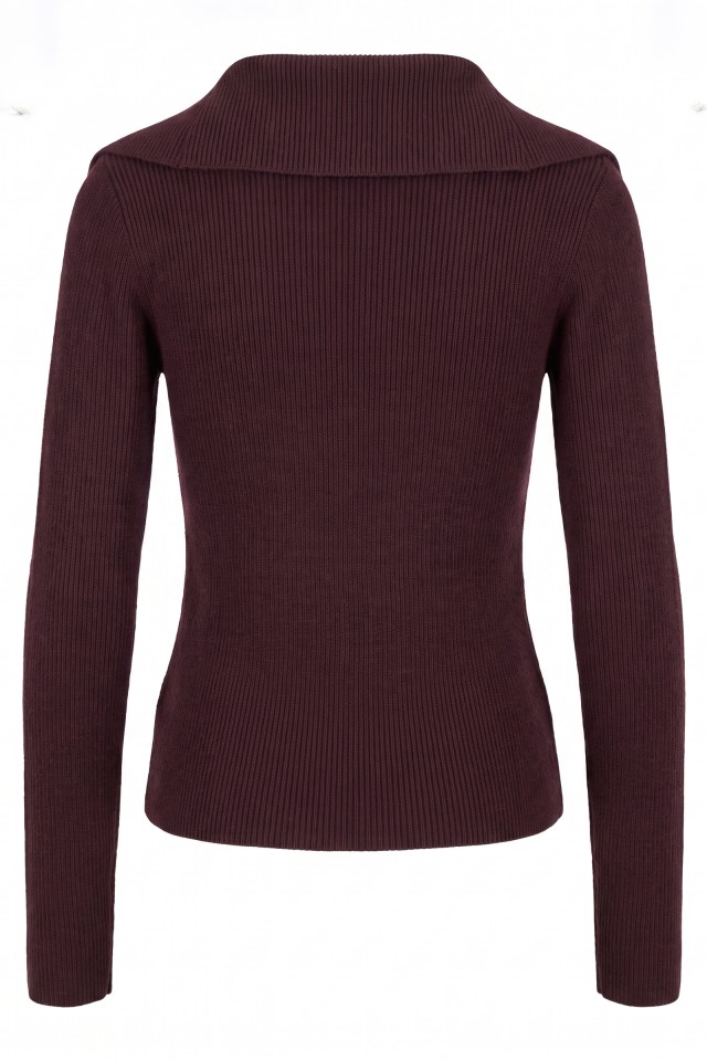 Burgundy Ribbed Knit Cardigan Burgundy Ribbed Knit Cardigan