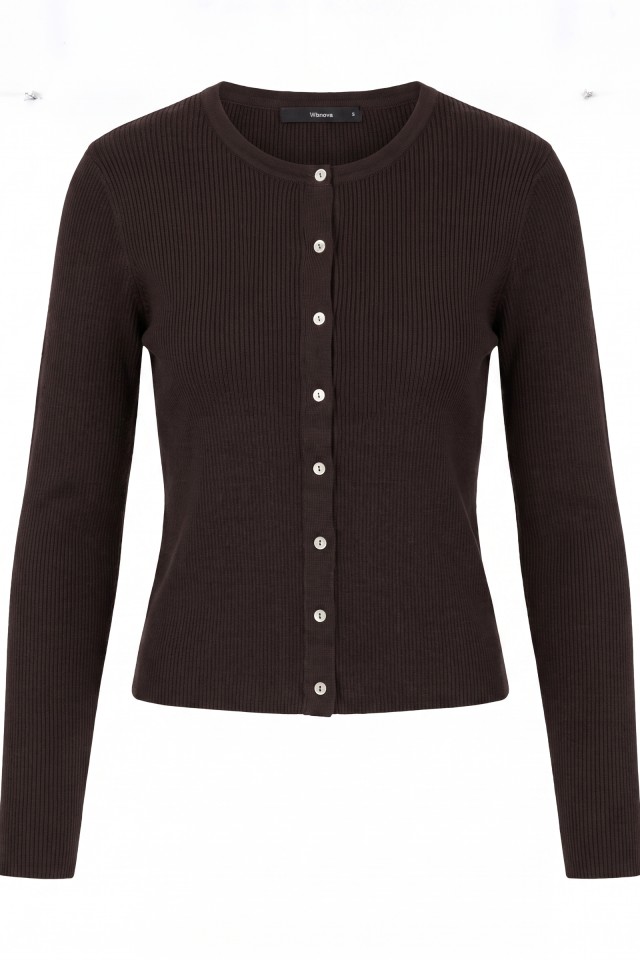 Brown Slim Knit Cardigan Brown Slim Knit Cardigan