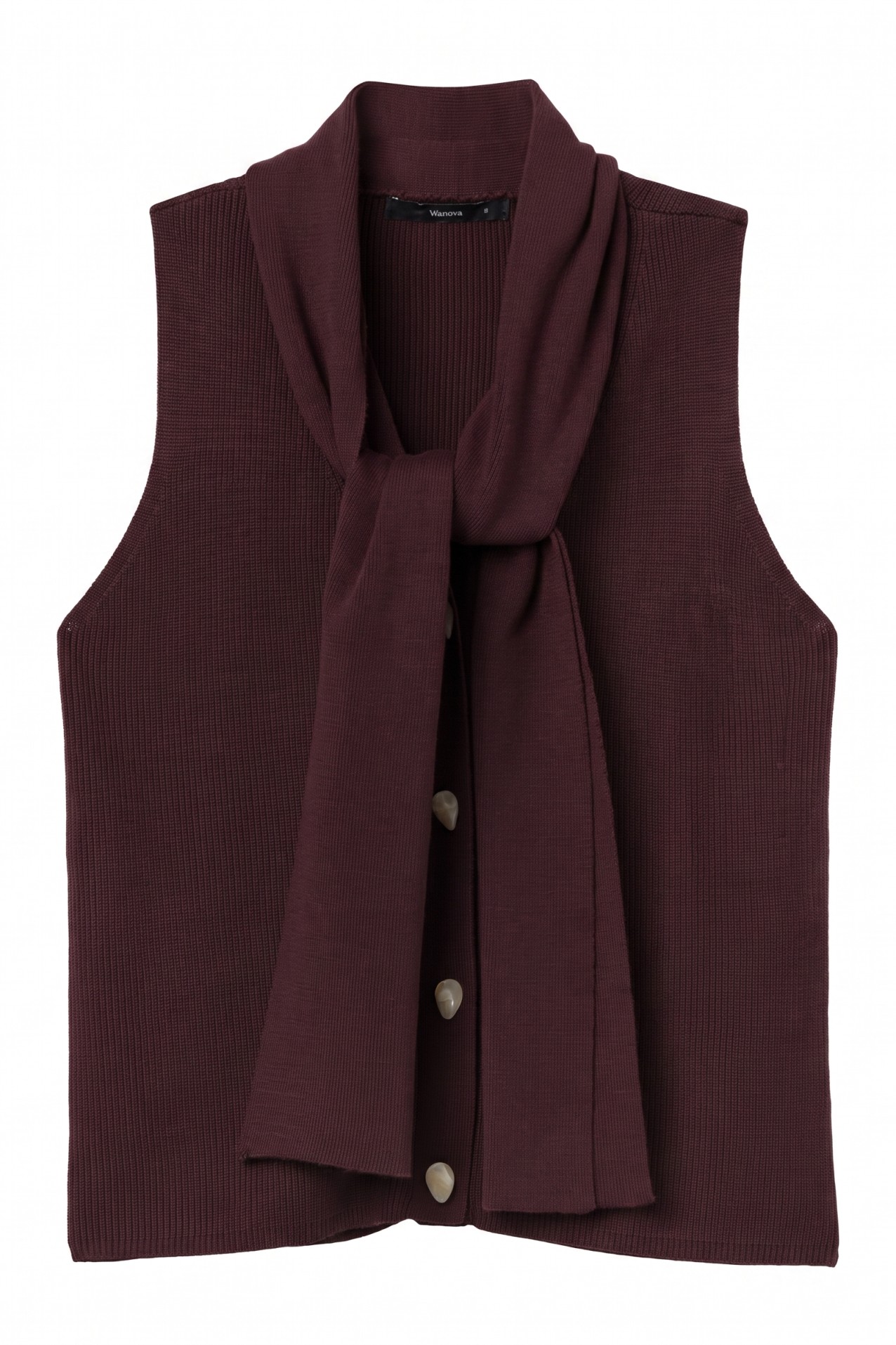 Wine Red Knit Vest