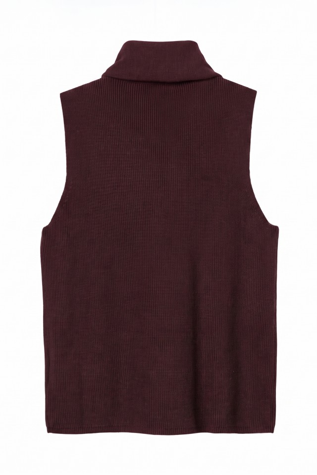 Wine Red Knit Vest Wine Red Knit Vest