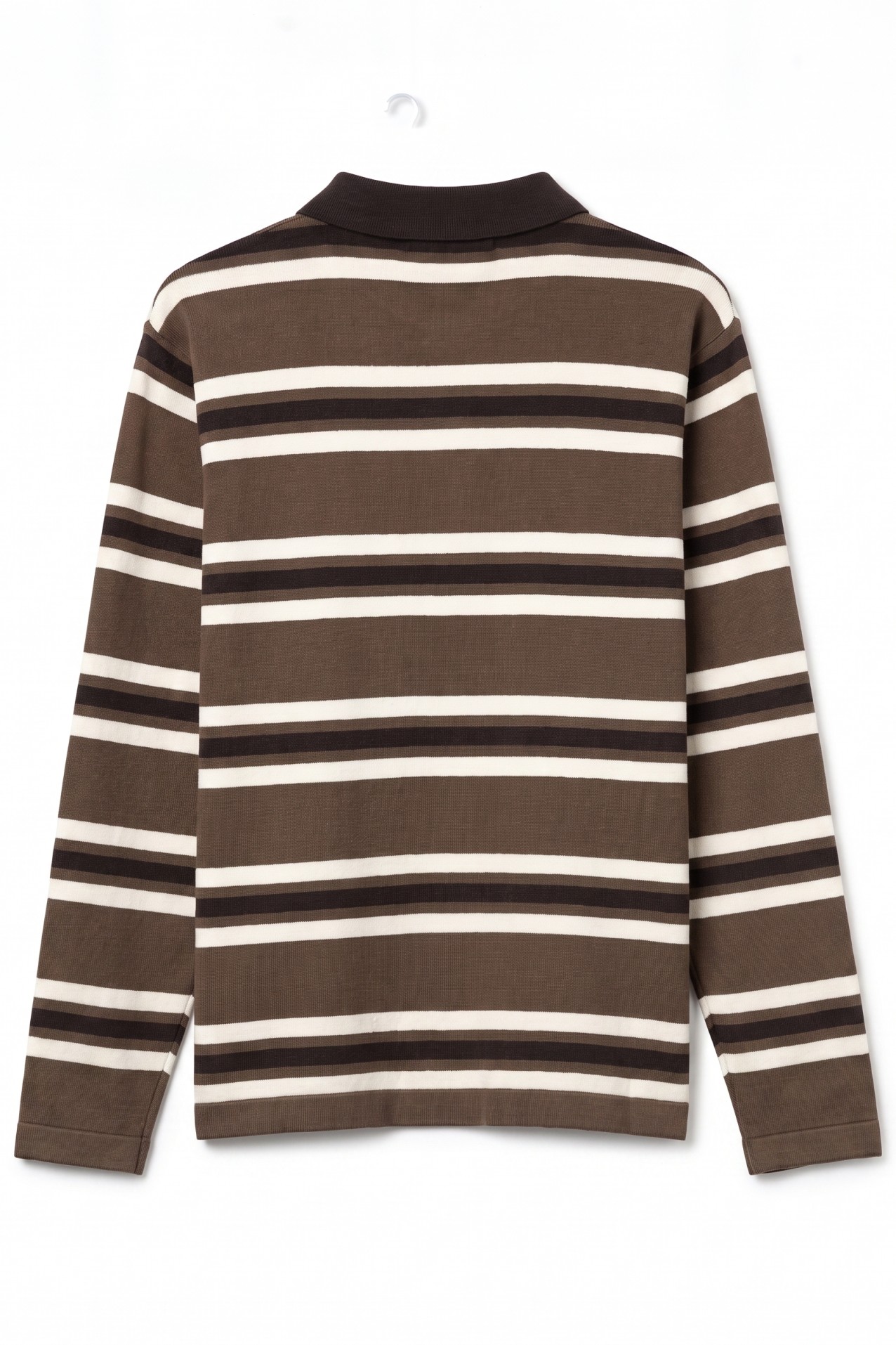 Brown Striped Knit Sweater