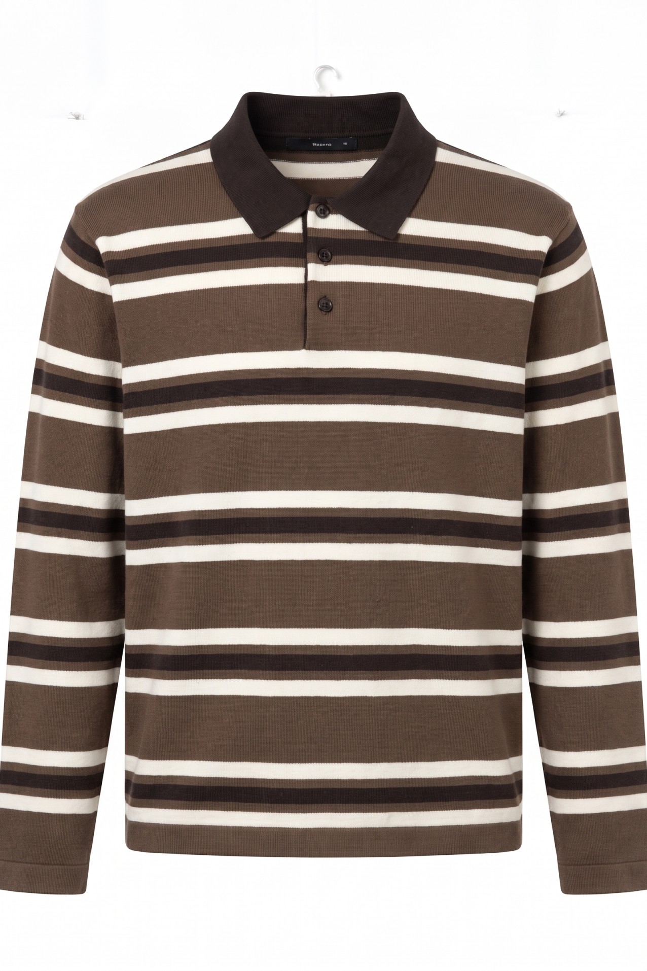 Brown Striped Knit Sweater
