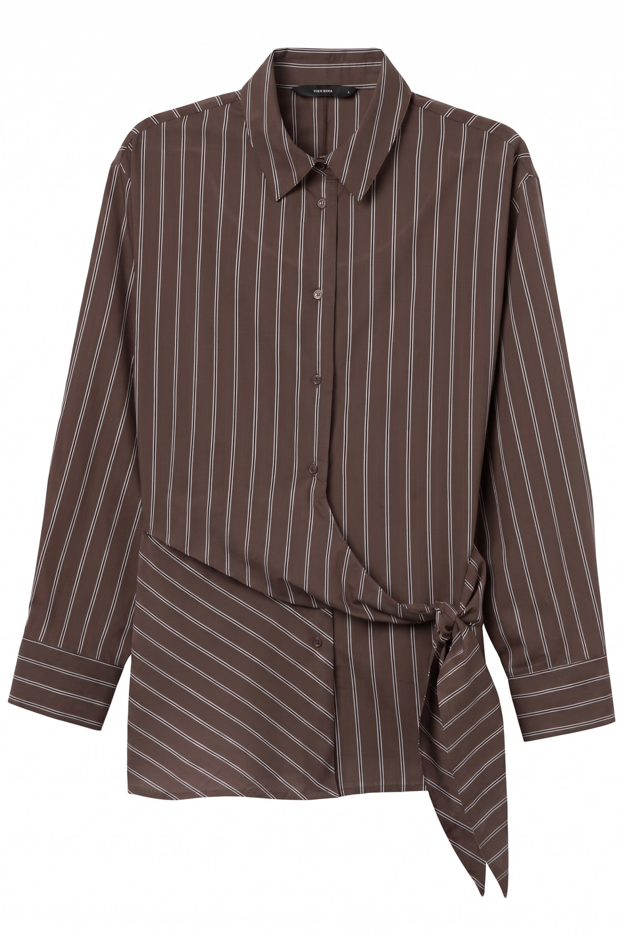 Striped Brown Shirt Long Sleeve