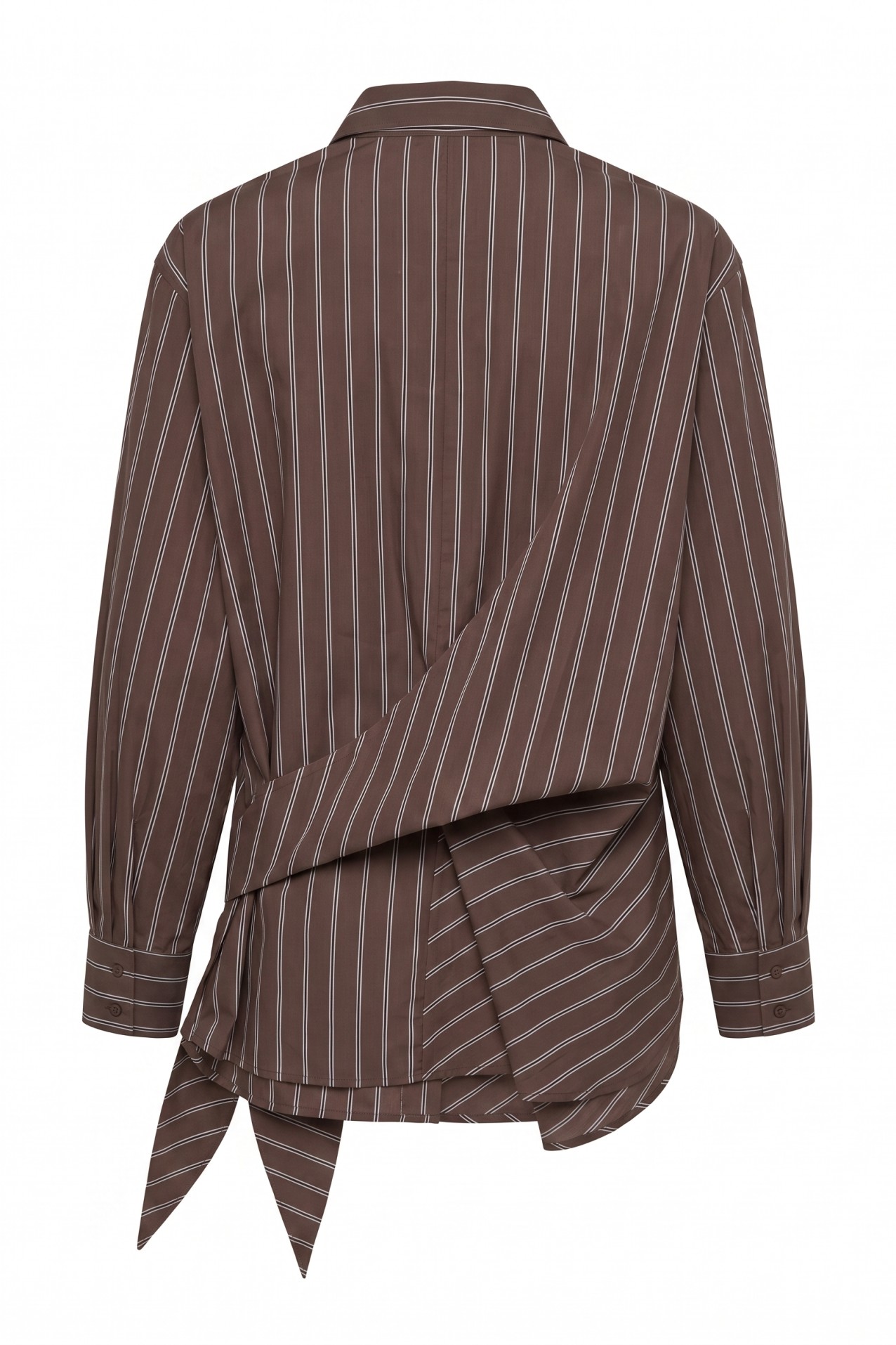 Striped Brown Shirt Long Sleeve