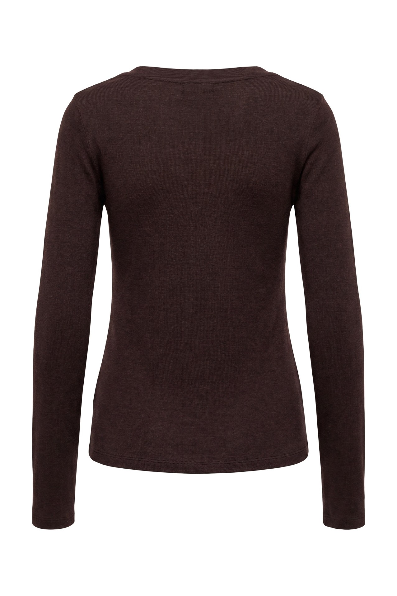 Slim Long Sleeve Brown Tee