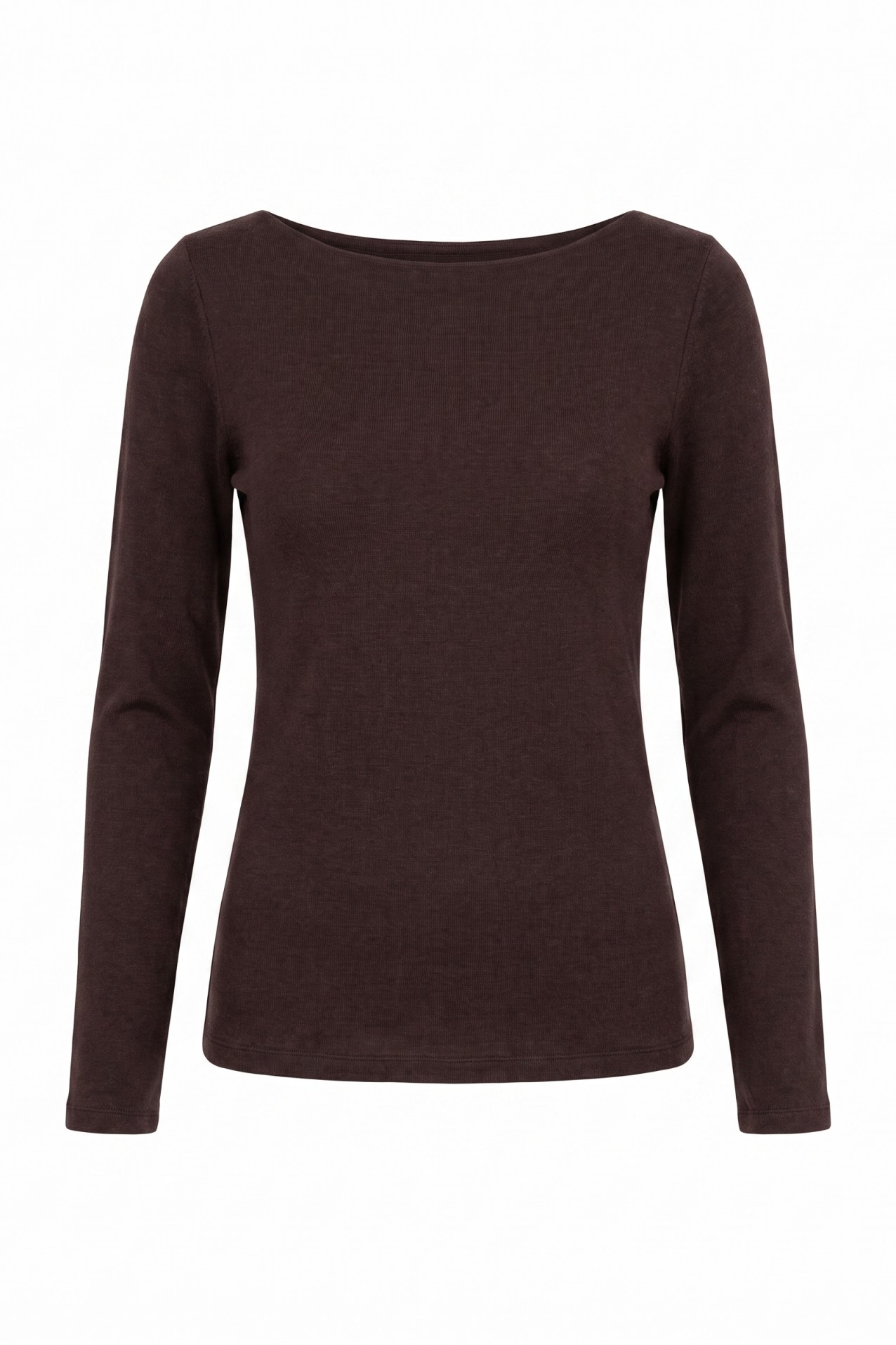 Slim Long Sleeve Brown Tee