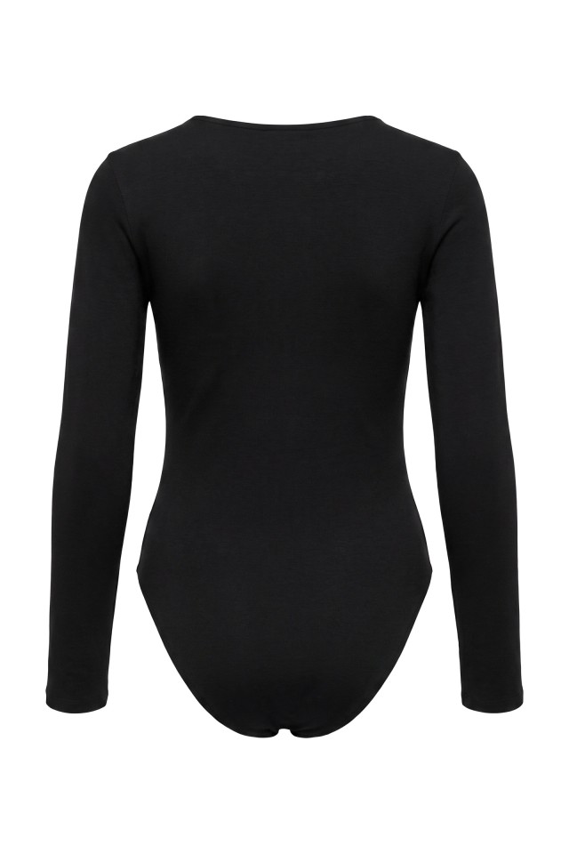 Minimalist Black Long Sleeve Bodysuit Minimalist Black Long Sleeve Bodysuit