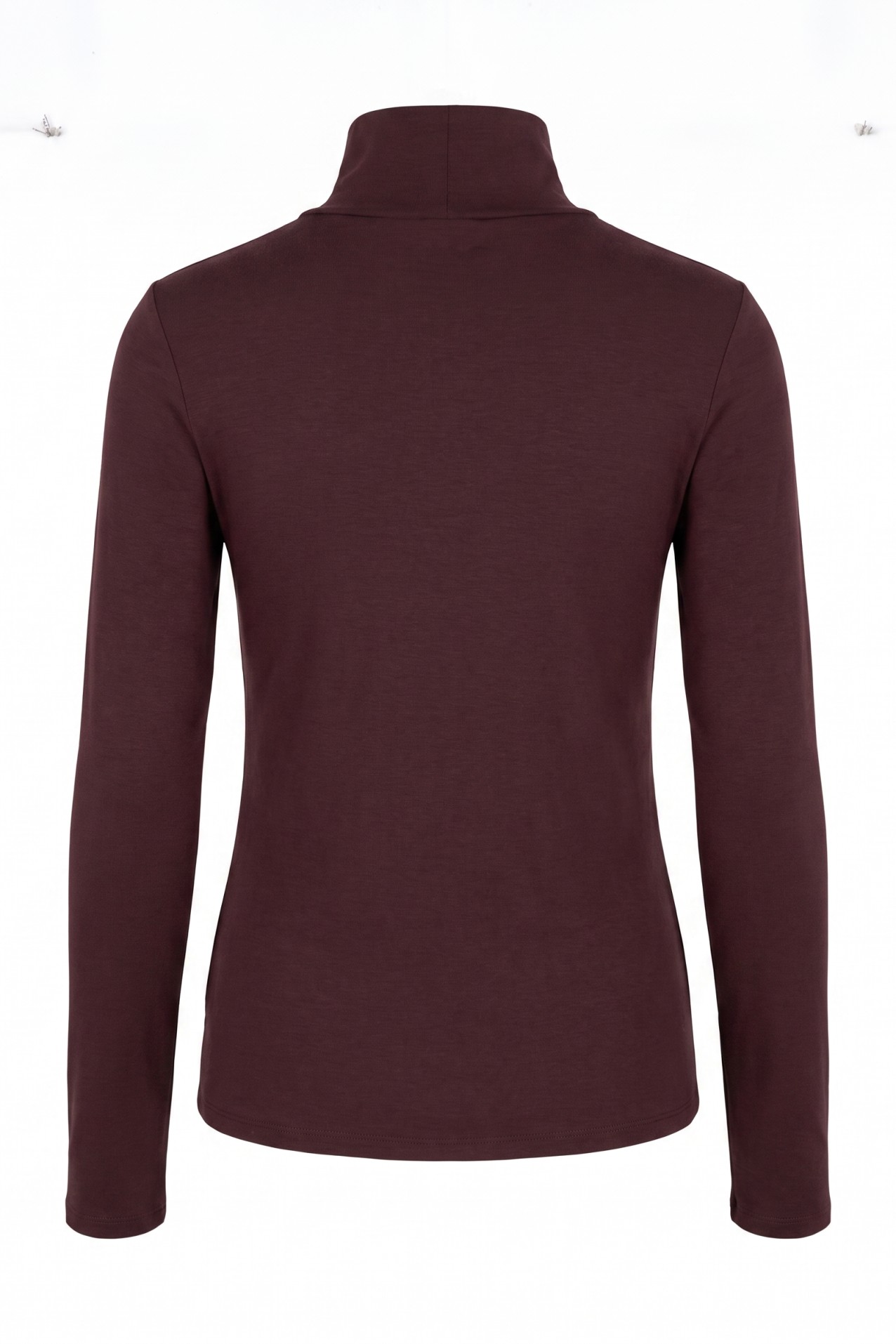Dark Red Slim Turtleneck Tee