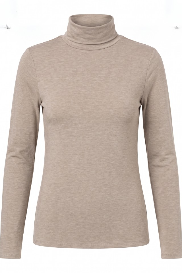 Camiseta manga larga beige Camiseta manga larga beige