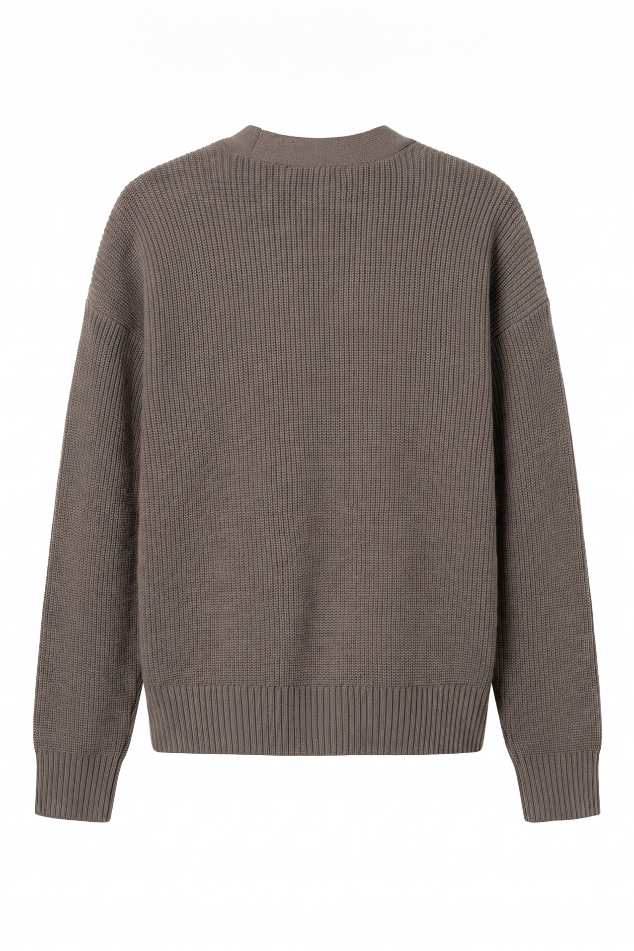 Brown Oversized Knit Cardigan