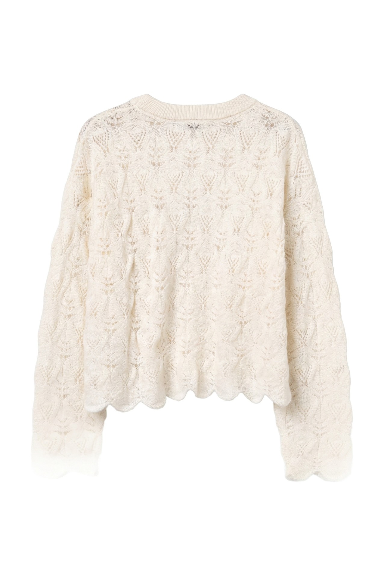 Ivory Open-Knit Sweater