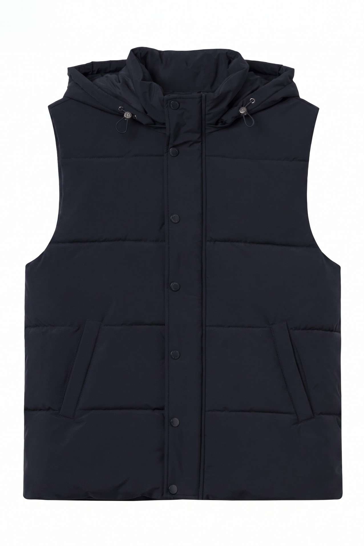 Navy Hooded Puffer Vest