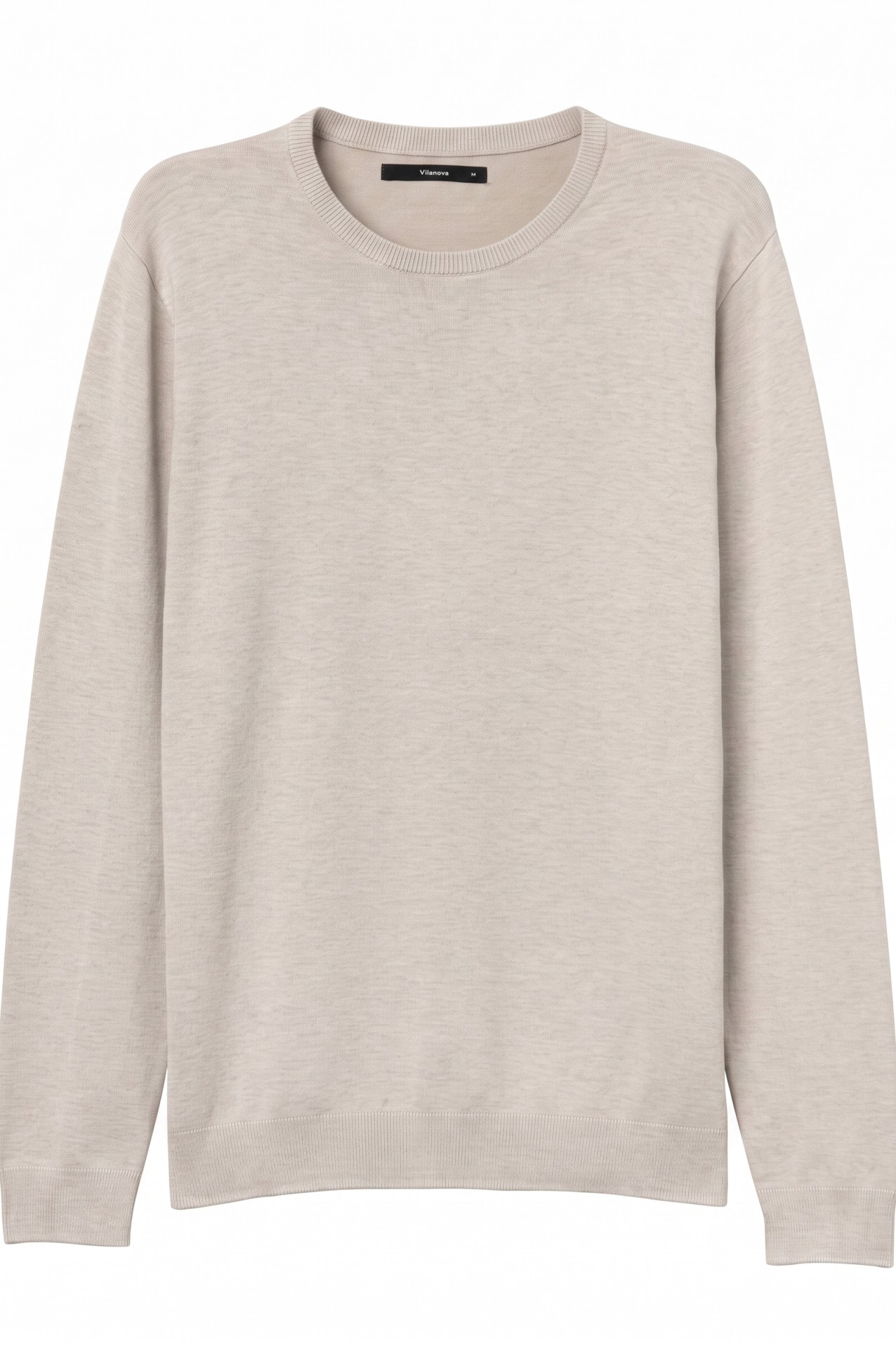 Beige Slim Fit Knit Sweater