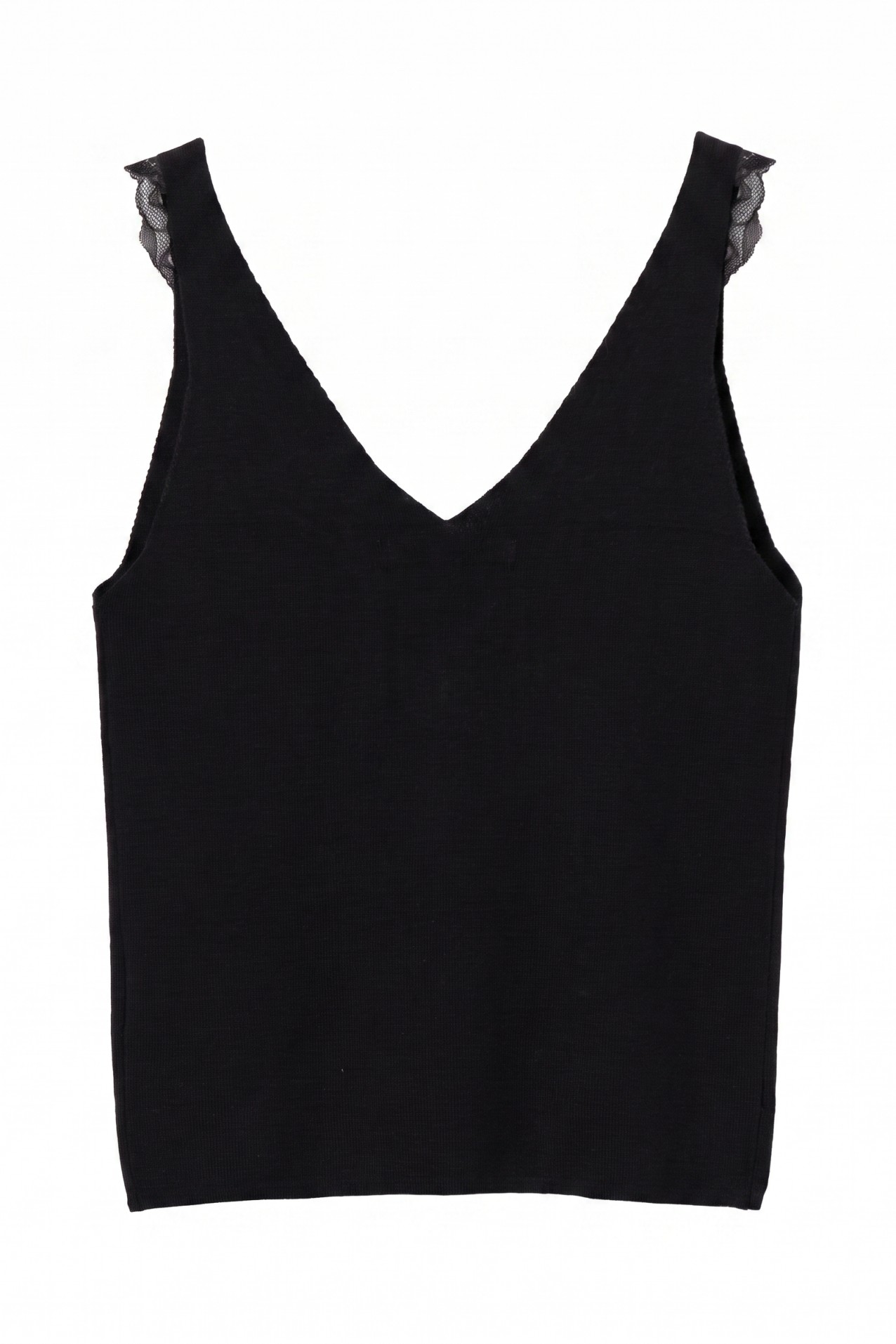 Slim Knit Black Top