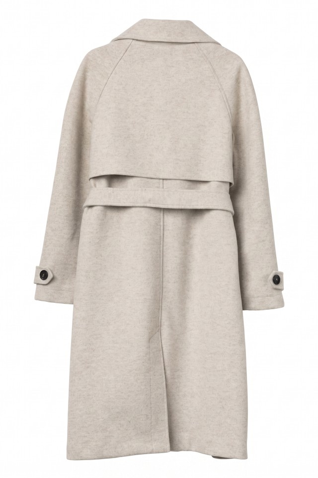 Long Beige Belted Coat Long Beige Belted Coat