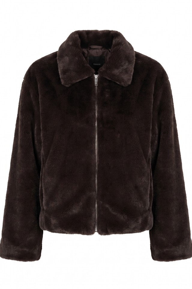 Chaqueta corta marrón oscuro Chaqueta corta marrón oscuro