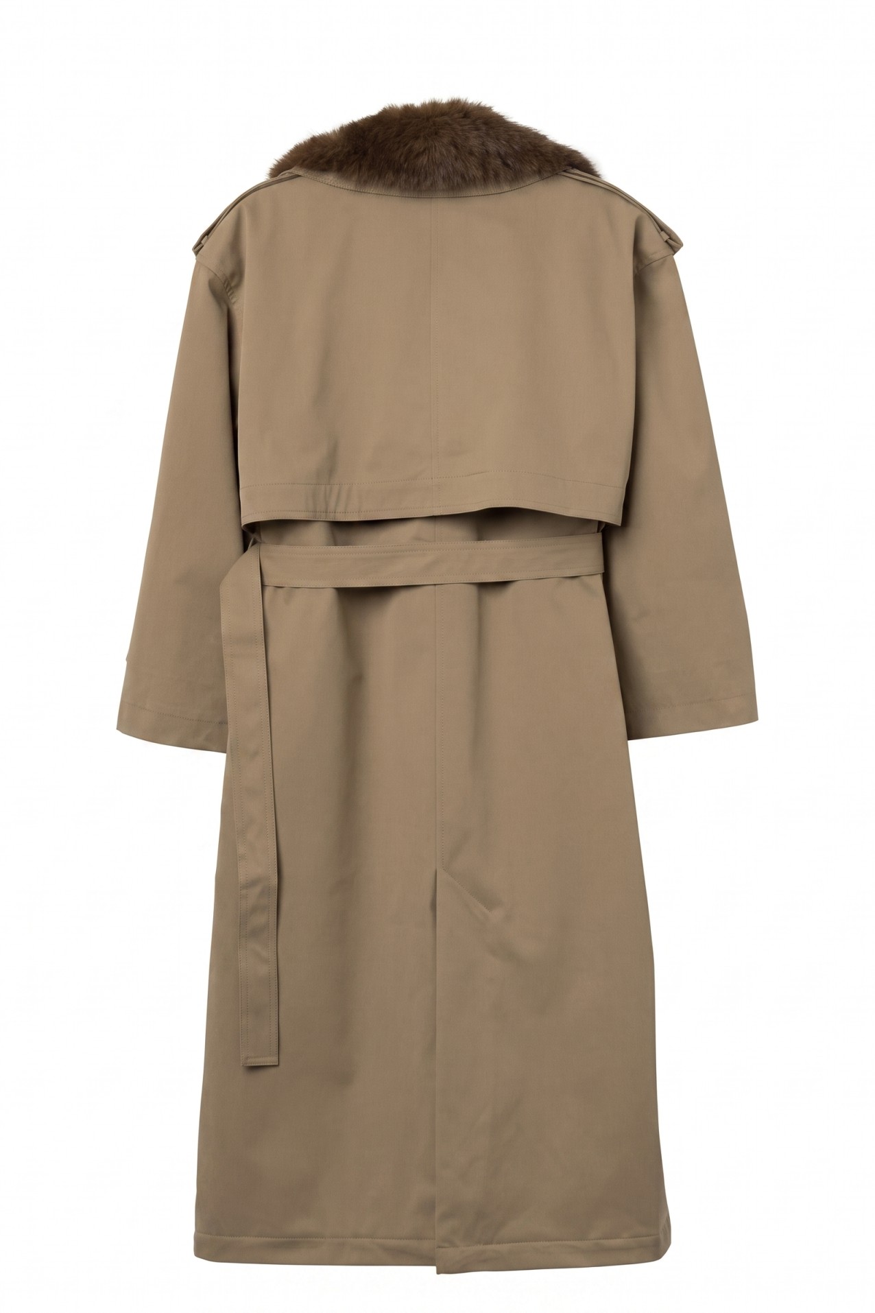 Relaxed Beige Long Coat