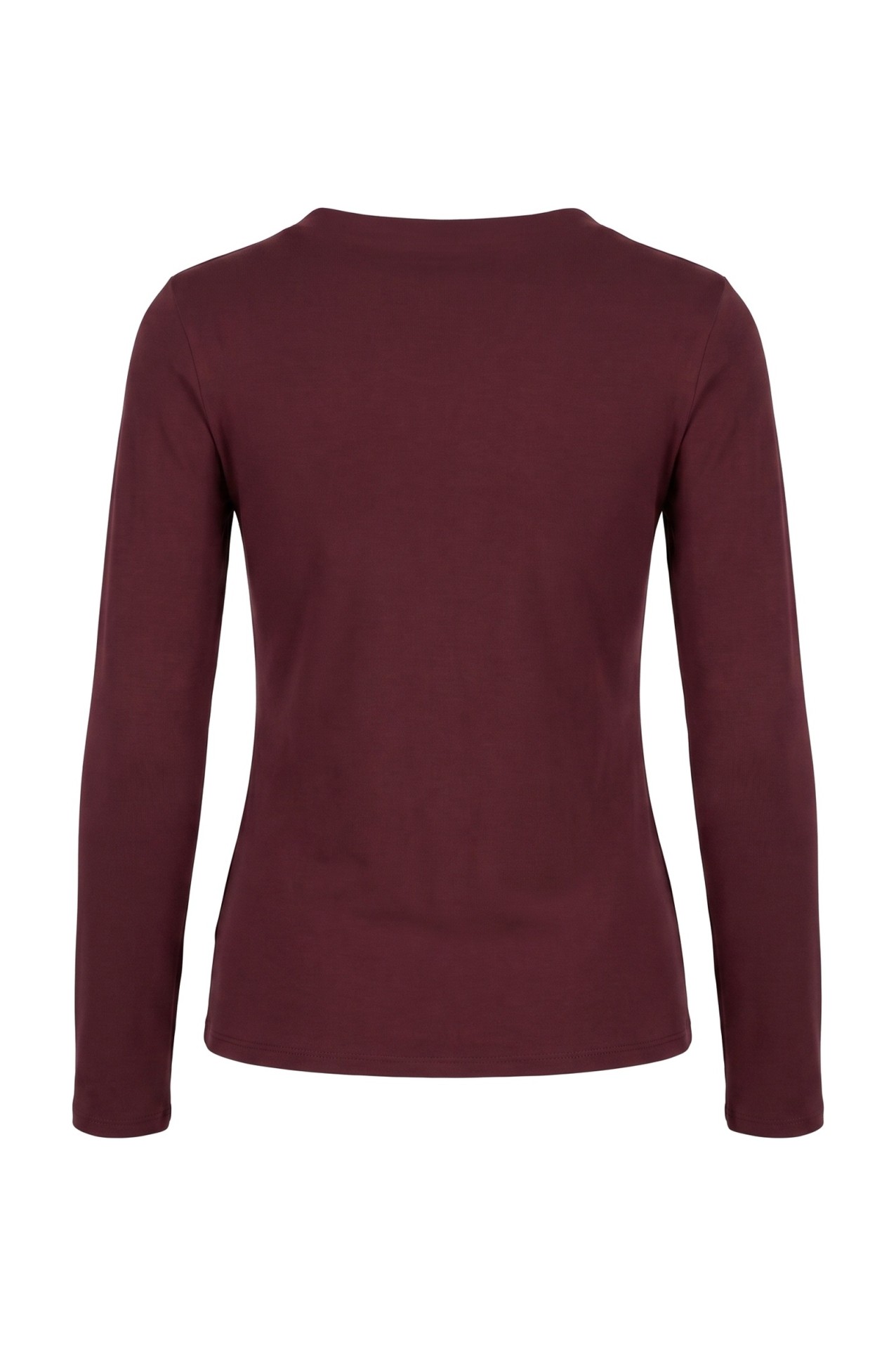 Camiseta burdeos fruncida