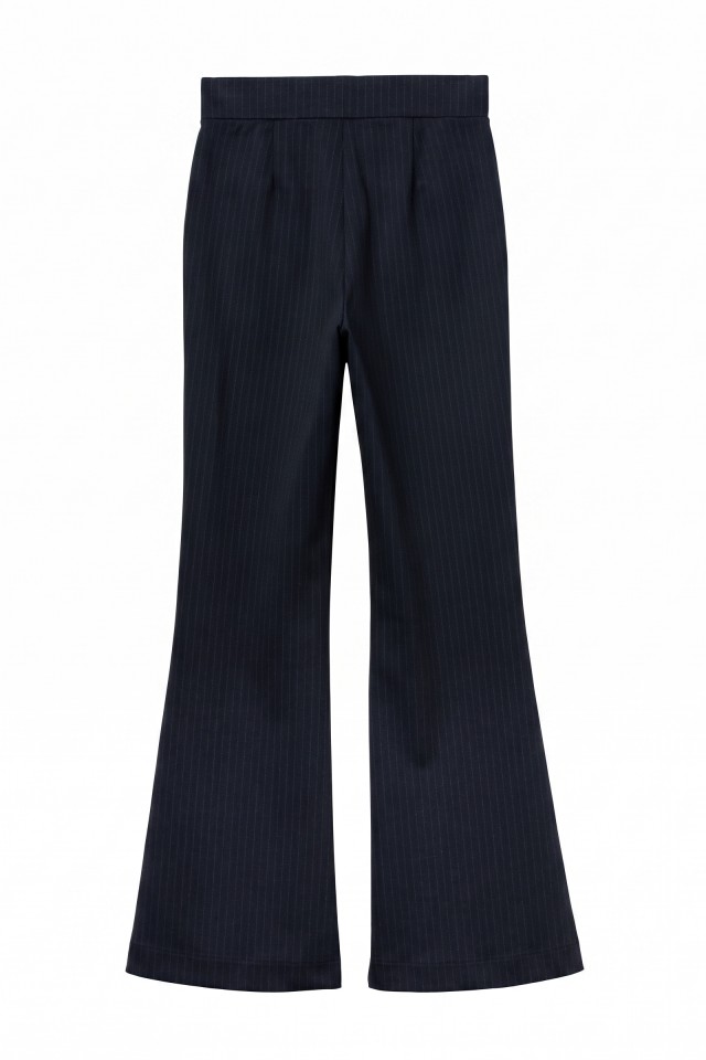 High-Waisted Pinstripe Flare Trousers High-Waisted Pinstripe Flare Trousers