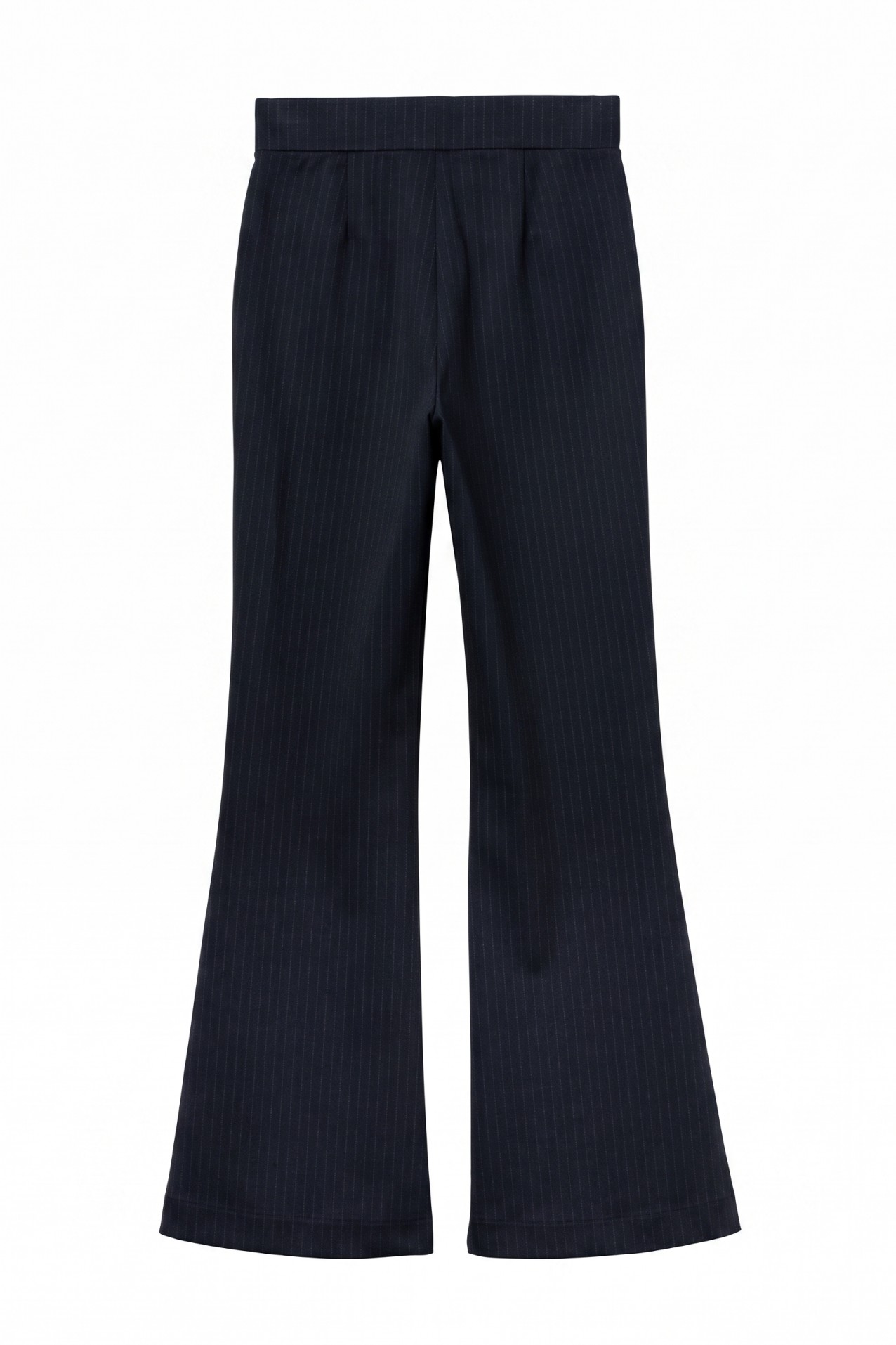 High-Waisted Pinstripe Flare Trousers