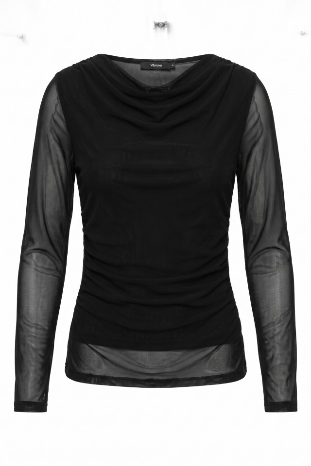 Black Sheer Sleeve Top Black Sheer Sleeve Top