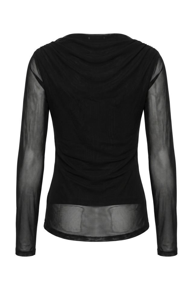 Black Sheer Sleeve Top Black Sheer Sleeve Top